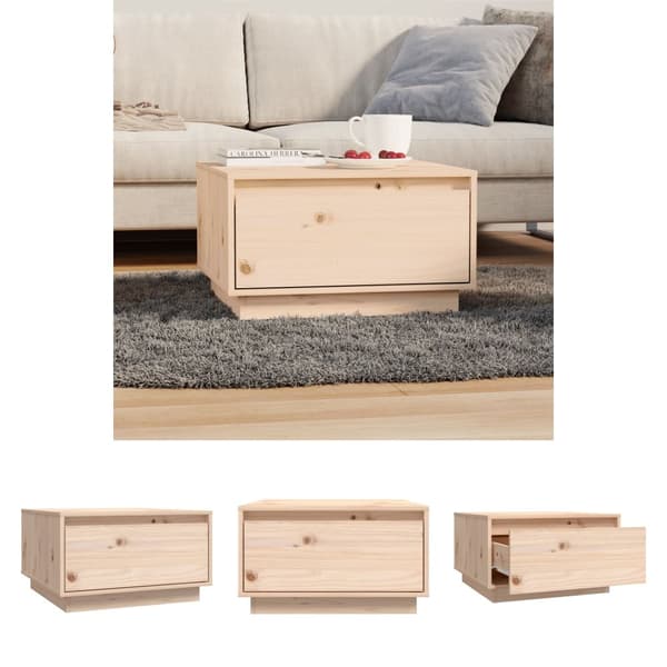 The Living Store Soffbord 55x56x32 cm massiv furu - Soffbord