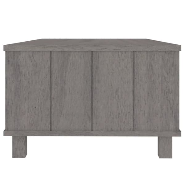 The Living Store Soffbord HAMAR ljusgrå 100x55x35 cm massiv furu - Soffbord