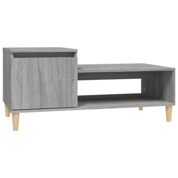 The Living Store sofabord 100x50x45 cm konstrueret træ Grå sonoma-eg -  Sofaborde