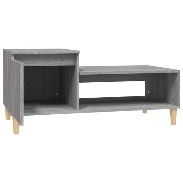 The Living Store sofabord 100x50x45 cm konstrueret træ Grå sonoma-eg -  Sofaborde