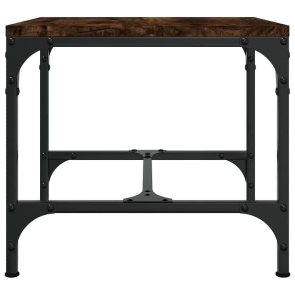 The Living Store sideborde 2 stk. 40x40x35 cm konstrueret træ røget egetræsfarve -  Sofaborde