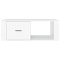 Miniatyrbillede 7 af 11: The Living Store sofabord 100x50,5x35 cm konstrueret træ hvid -  Sofaborde