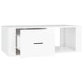 Miniatyrbillede 8 af 11: The Living Store sofabord 100x50,5x35 cm konstrueret træ hvid -  Sofaborde