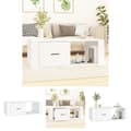 Miniatyrbillede 1 af 11: The Living Store sofabord 100x50,5x35 cm konstrueret træ hvid -  Sofaborde