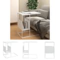Miniatyrbild 1 av 7: The Living Store Sidobord vit 55x36x59,5 cm konstruerat trä -  Soffbord