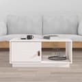 Miniatyrbillede 2 af 11: The Living Store sofabord 80x50x35,5 cm massivt fyrretræ hvid -  Sofaborde