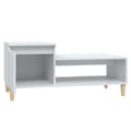 Miniatyrbillede 7 af 11: The Living Store sofabord 100x50x45 cm konstrueret træ hvid højglans -  Sofaborde