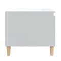 Miniatyrbillede 8 af 11: The Living Store sofabord 100x50x45 cm konstrueret træ hvid højglans -  Sofaborde