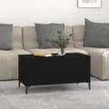 Miniatyrbillede 4 af 11: The Living Store sofabord 90x44,5x45 cm konstrueret træ sort -  Sofaborde
