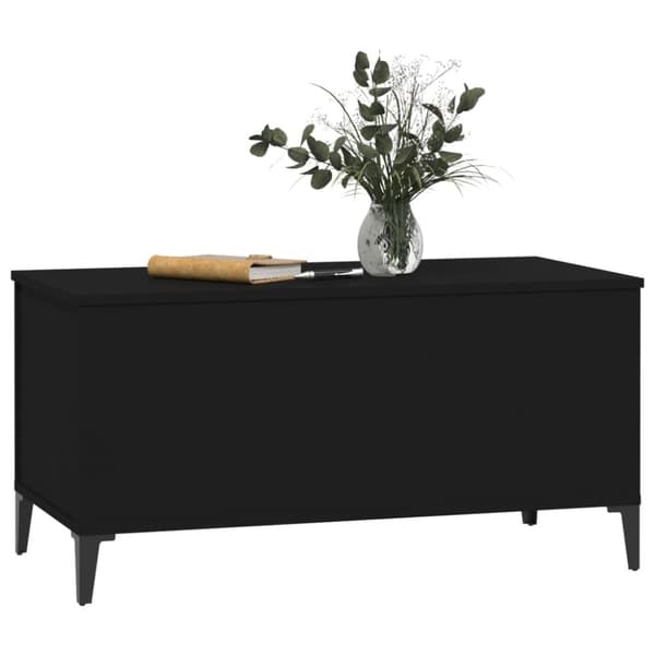 The Living Store sofabord 90x44,5x45 cm konstrueret træ sort -  Sofaborde