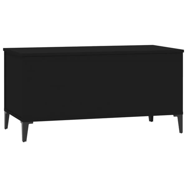 The Living Store sofabord 90x44,5x45 cm konstrueret træ sort -  Sofaborde