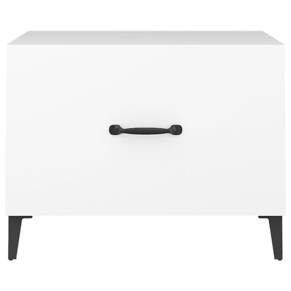 The Living Store Soffbord med metallben vit 50x50x40 cm - Soffbord