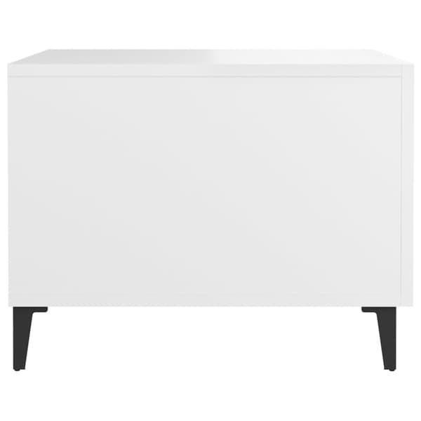 The Living Store Soffbord med metallben vit 50x50x40 cm - Soffbord