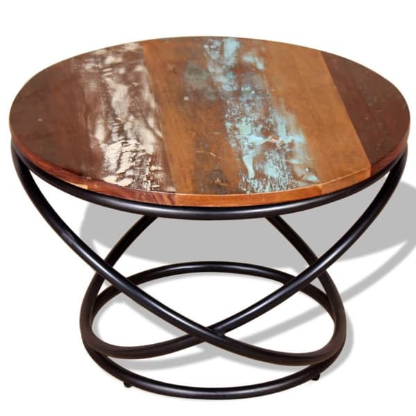 The Living Store sofabord 60x60x40 cm massivt genbrugstræ -  Sofaborde
