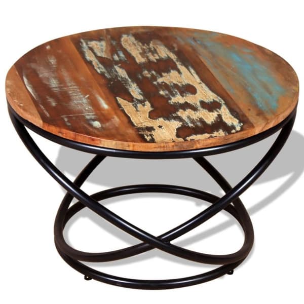 The Living Store sofabord 60x60x40 cm massivt genbrugstræ - Sofaborde