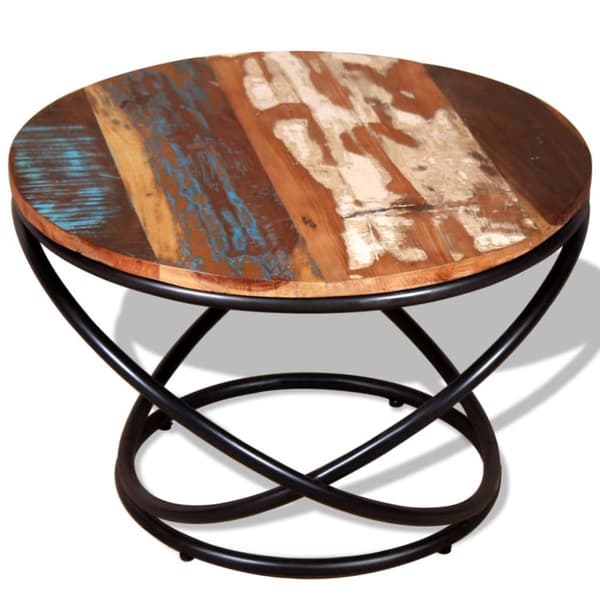 The Living Store sofabord 60x60x40 cm massivt genbrugstræ -  Sofaborde