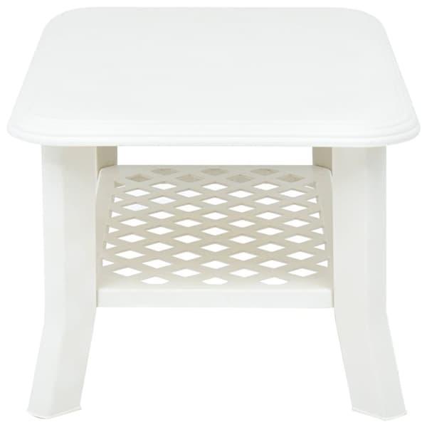 The Living Store Soffbord vit 90x60x46 cm plast -  Soffbord