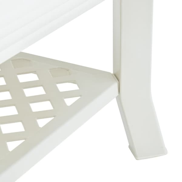 The Living Store Soffbord vit 90x60x46 cm plast -  Soffbord