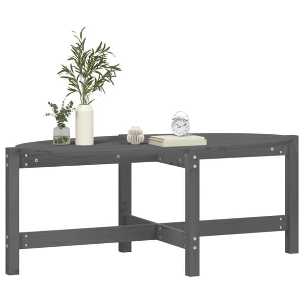 The Living Store sofabord 118x63x45 cm massivt fyrretræ grå -  Sofaborde