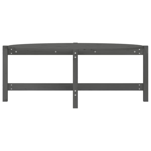 The Living Store sofabord 118x63x45 cm massivt fyrretræ grå -  Sofaborde