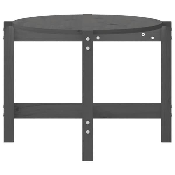 The Living Store sofabord 118x63x45 cm massivt fyrretræ grå -  Sofaborde