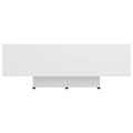Miniatyrbillede 4 af 7: The Living Store sofabord 85x55x31 cm konstrueret træ hvid -  Sofaborde