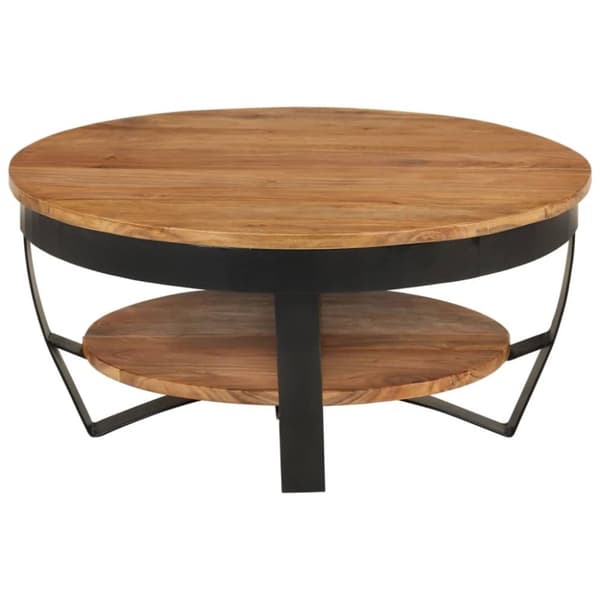 The Living Store sofabord 65x65x32 cm massivt akacietræ -  Sofaborde