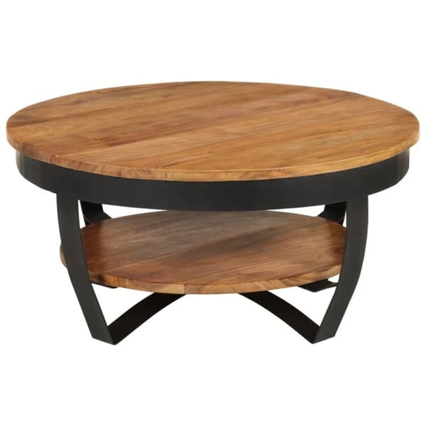 The Living Store sofabord 65x65x32 cm massivt akacietræ -  Sofaborde