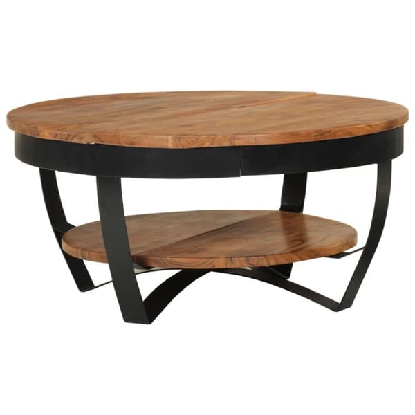 The Living Store sofabord 65x65x32 cm massivt akacietræ -  Sofaborde