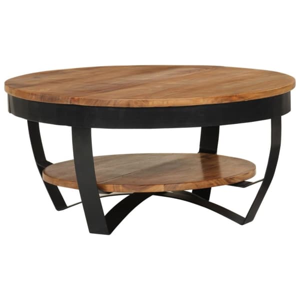 The Living Store sofabord 65x65x32 cm massivt akacietræ -  Sofaborde