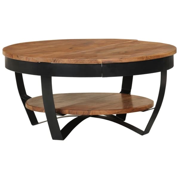 The Living Store sofabord 65x65x32 cm massivt akacietræ -  Sofaborde