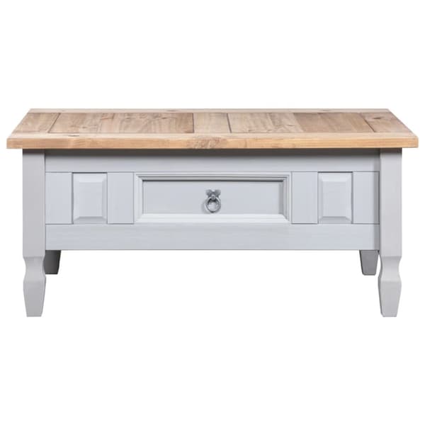 The Living Store Soffbord mexikansk coronastil furu grå 100x55x45 cm -  Soffbord