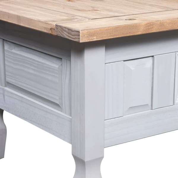 The Living Store Soffbord mexikansk coronastil furu grå 100x55x45 cm -  Soffbord