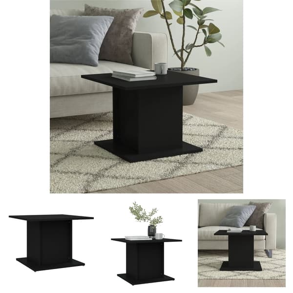 The Living Store Soffbord svart 55,5x55,5x40 cm spånskiva -  Soffbord