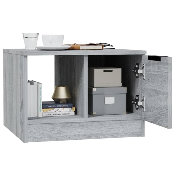 The Living Store sofabord 50x50x36 cm konstrueret træ grå sonoma-eg - Sofaborde