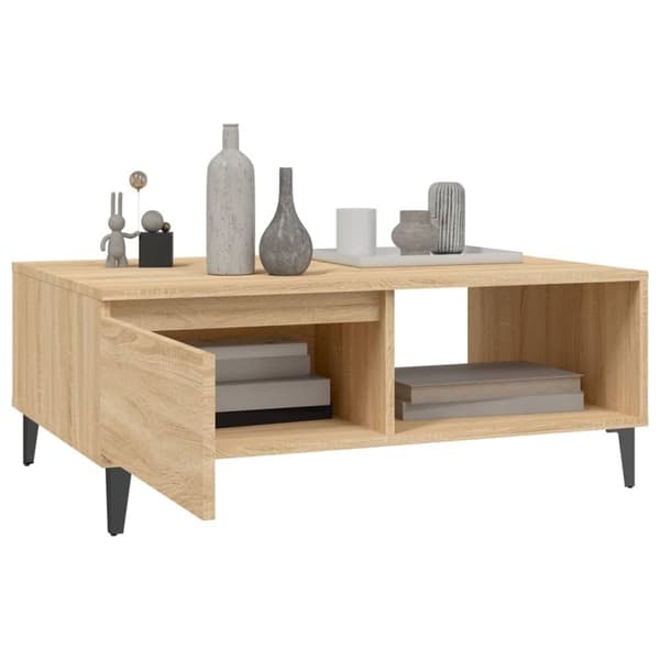 The Living Store sofabord 90x60x35 cm spånplade sonoma-eg - Sofaborde