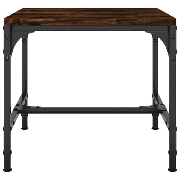 The Living Store sidebord 40x40x35 cm konstrueret træ røget egetræsfarve - Sofaborde