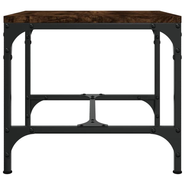 The Living Store sidebord 40x40x35 cm konstrueret træ røget egetræsfarve - Sofaborde