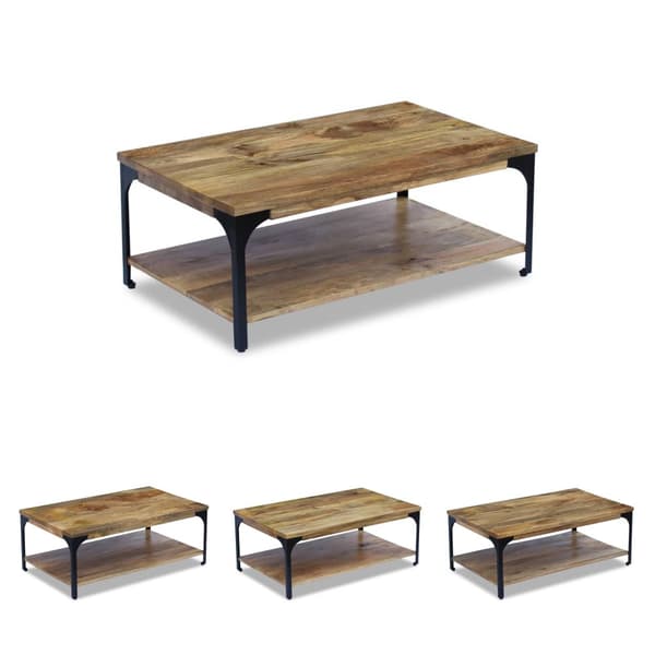 The Living Store sofabord mangotræ 100x60x38 cm -  Sofaborde