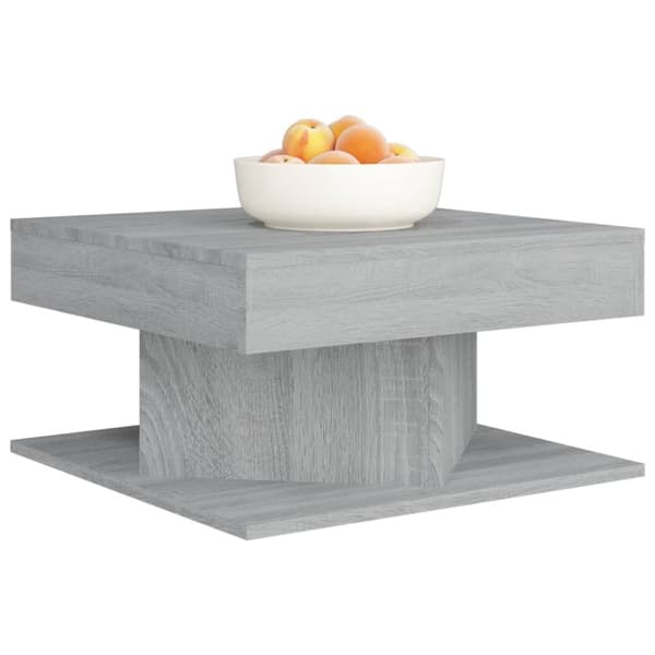 The Living Store sofabord 57x57x30 cm konstrueret træ grå sonoma-eg - Sofaborde