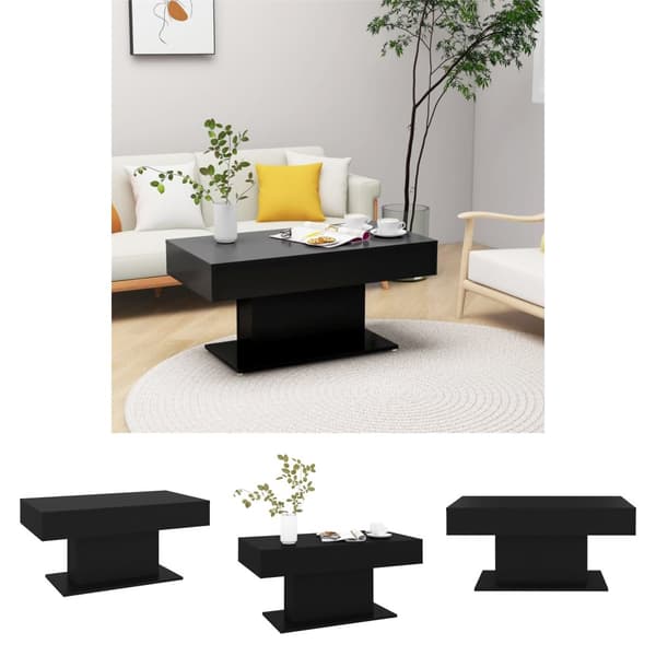 The Living Store sofabord 96x50x45 cm spånplade sort - Sofaborde