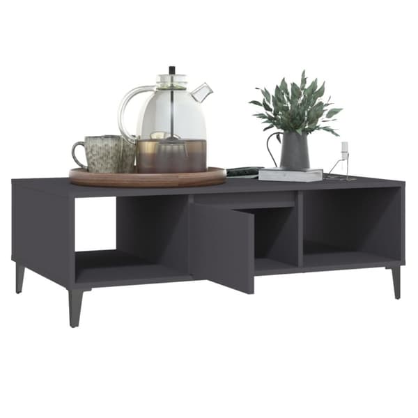 The Living Store sofabord 103,5x60x35 cm spånplade grå -  Sofaborde