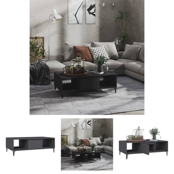 The Living Store sofabord 103,5x60x35 cm spånplade grå -  Sofaborde