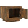 Miniatyrbillede 6 af 10: The Living Store sofabord 51x50x45 cm konstrueret træ røget egetræsfarve -  Sofaborde