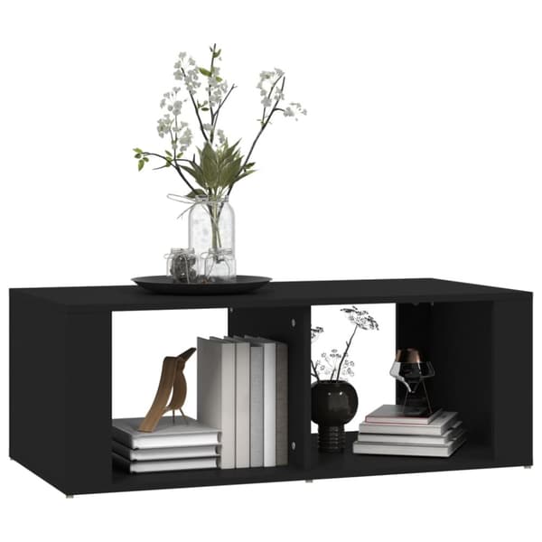 The Living Store Soffbord svart 100x50x36 cm konstruerat trä - Soffbord