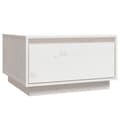 Miniatyrbillede 3 af 10: The Living Store sofabord 55x56x32 cm massivt fyrretræ hvid -  Sofaborde