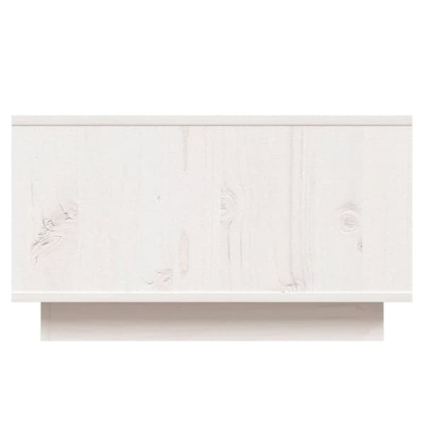 The Living Store sofabord 55x56x32 cm massivt fyrretræ hvid -  Sofaborde