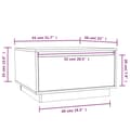 Miniatyrbillede 10 af 10: The Living Store sofabord 55x56x32 cm massivt fyrretræ hvid -  Sofaborde