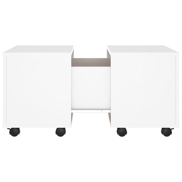 The Living Store Soffbord vit 60x60x38 cm spånskiva -  Soffbord
