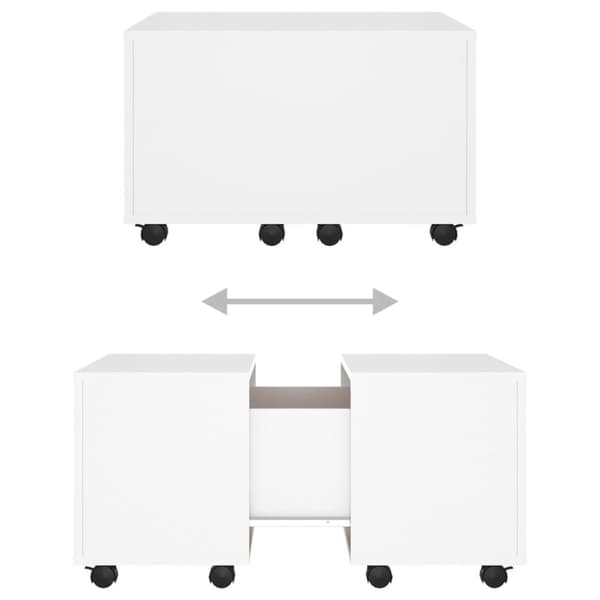 The Living Store Soffbord vit 60x60x38 cm spånskiva -  Soffbord